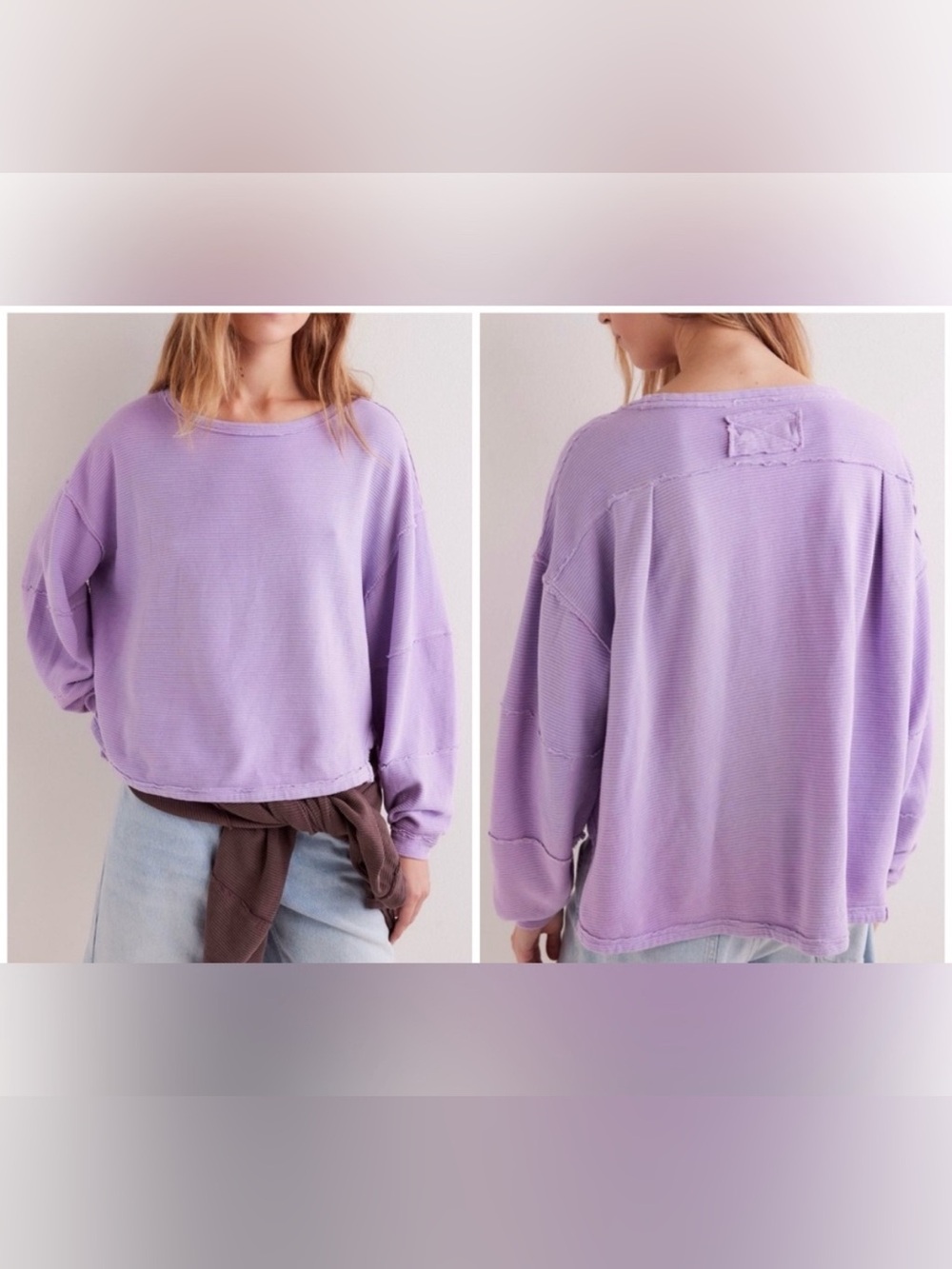 NWT Free People We The Free Total Eclipse Tee - sugared violet - small